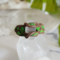 Sea Glass Polymer Clay and Stainless Steel Ring